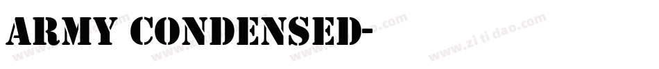 Army Condensed字体转换